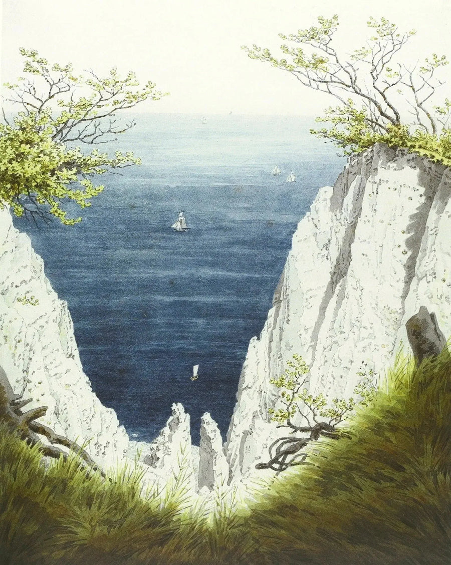 Acantilados de tiza en la isla de Rügen - Caspar David Friedrich