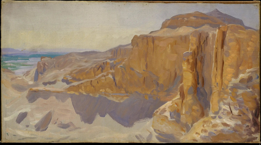 Acantilados de Deir el-Bahri, Egipto - John Singer Sargent