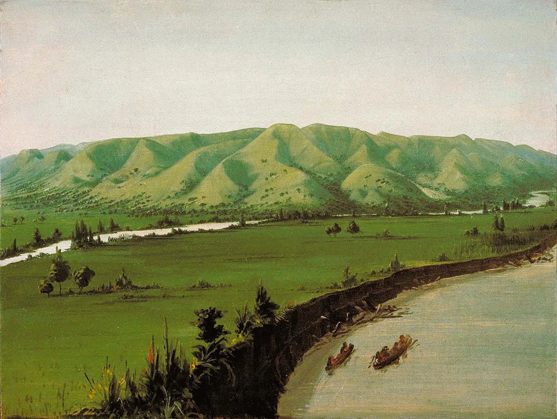 Acantilados de Nishnabottana, a 1.070 millas por encima de Saint-Louis - George Catlin