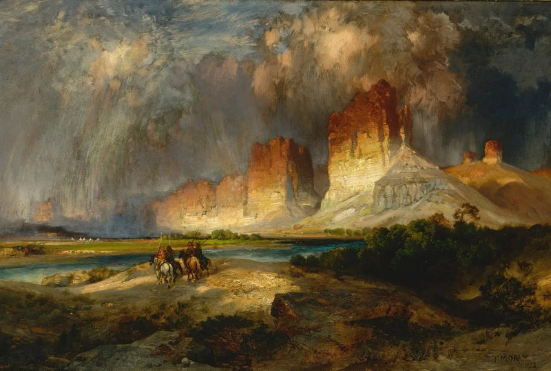 Acantilados del Alto Colorado, territorio de Wyoming - Thomas Moran