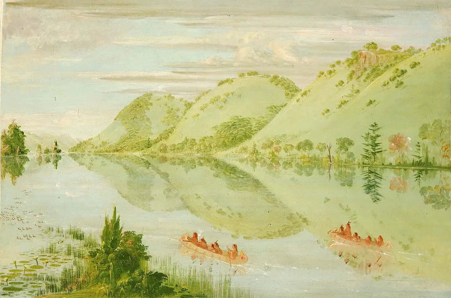 Acantilados pintorescos sobre Prairie du Chien - George Catlin
