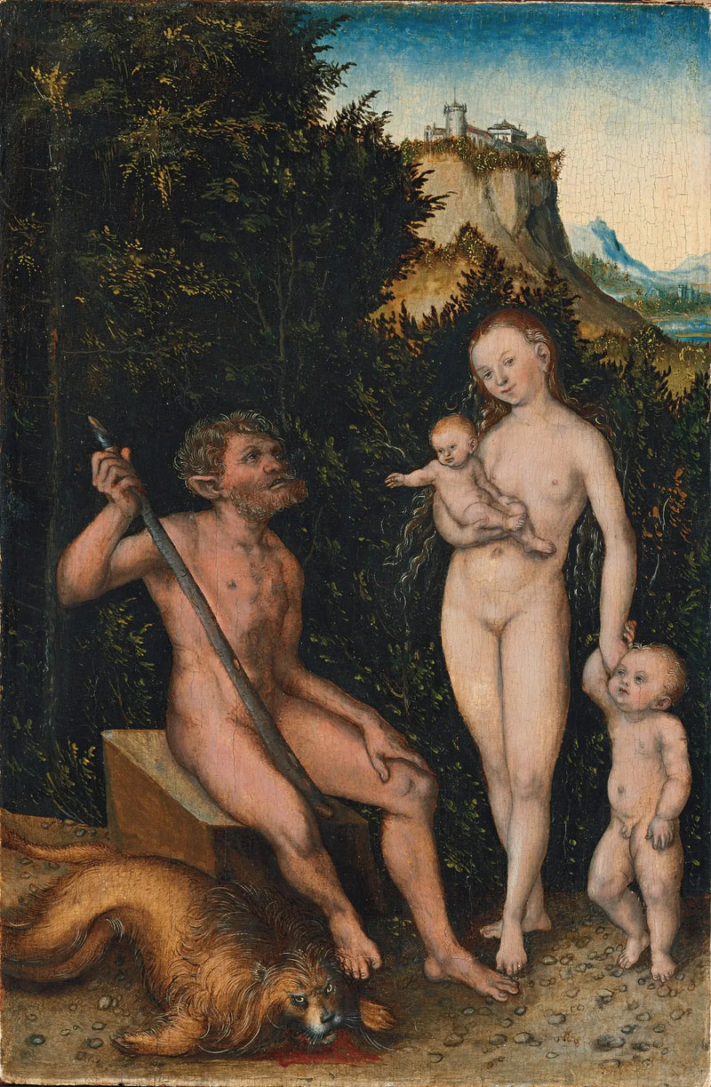Familia de hombres salvajes - Lucas Cranach el Viejo