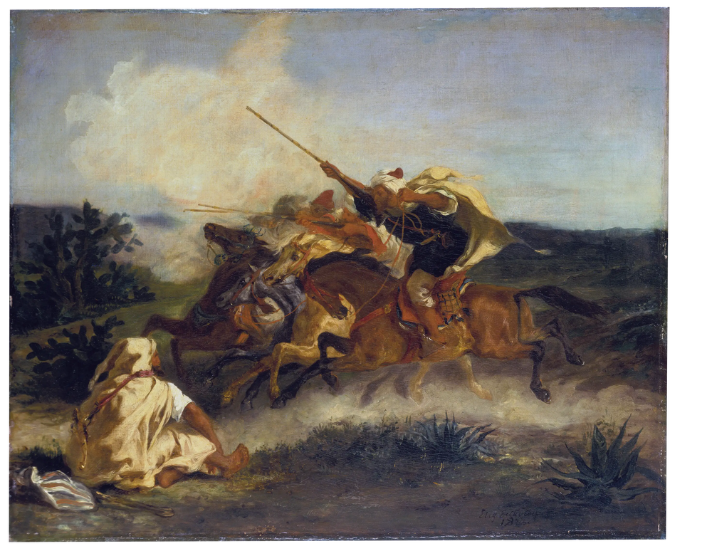 Fantaisie arabe - Eugène Delacroix image 1 reproduction artisanale de tableau