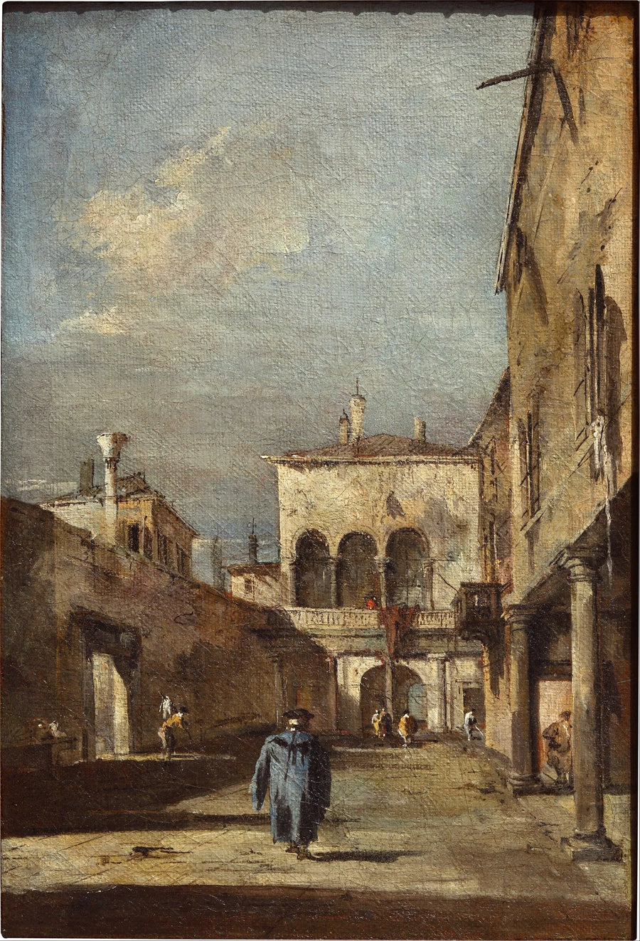 Fantasía arquitectónica con un patio - Francesco Guardi