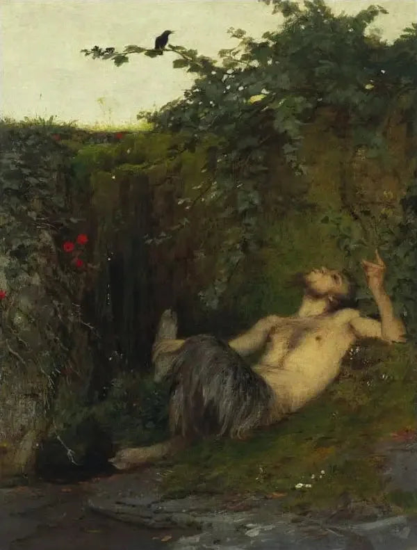 Fauna y el mirlo - Arnold Böcklin