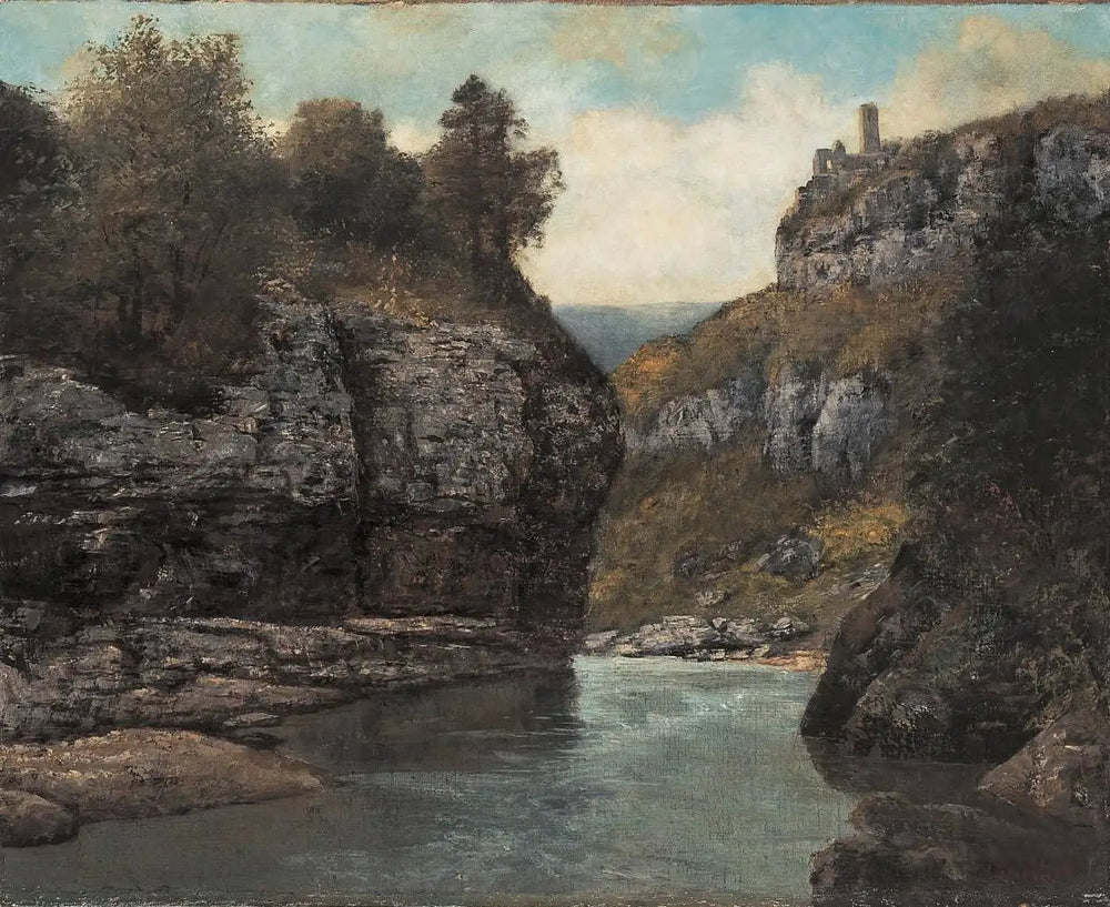 Felsen nahe der Grotte der Loue - Gustave Courbet image 1 copie peinte à la main à l’huile