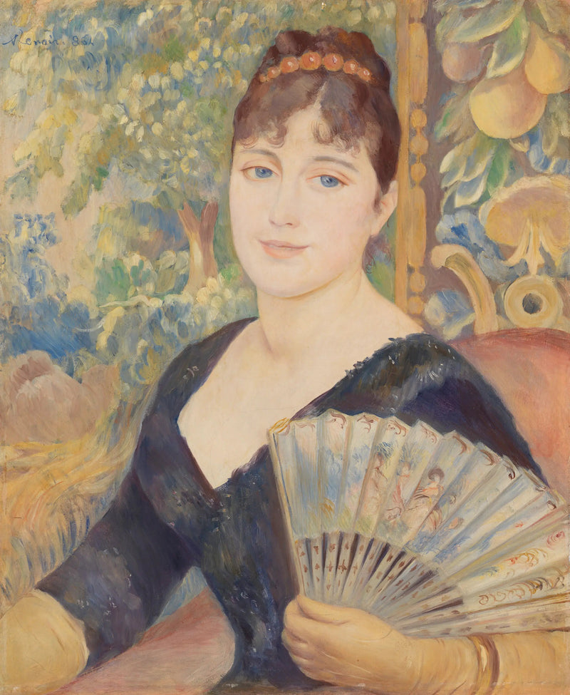 Mujer con abanico - Pierre-Auguste Renoir