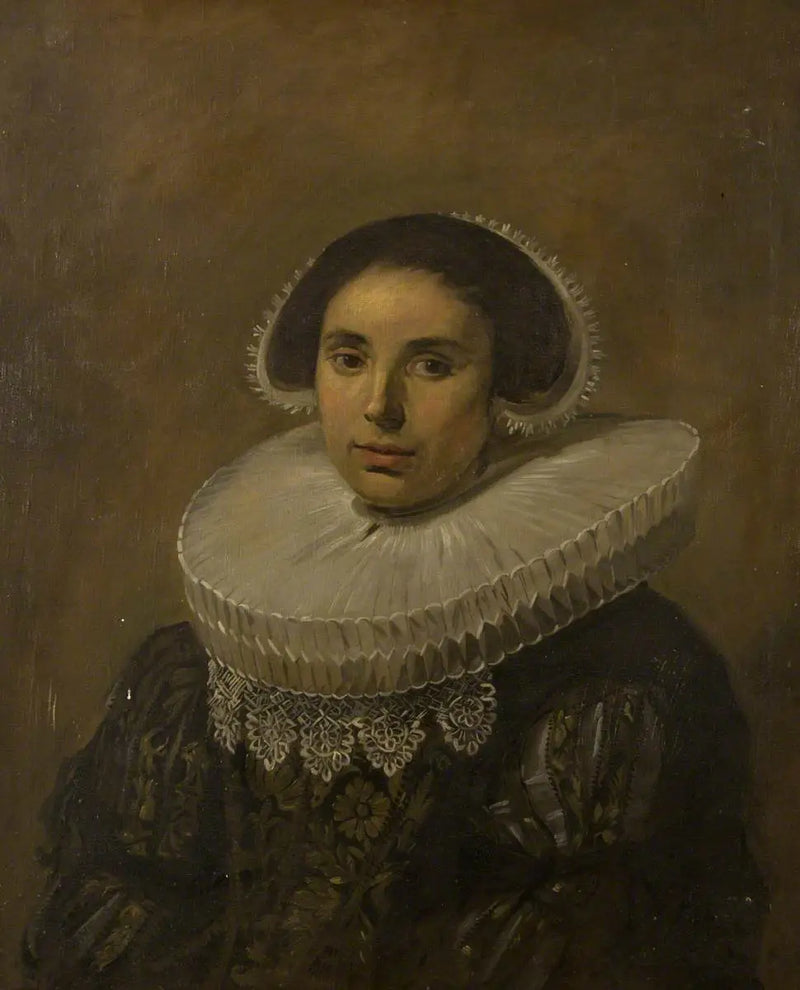 Mujer con cuello de encaje (quizás Sara Wolphaerts van Diemen) - Frans Hals