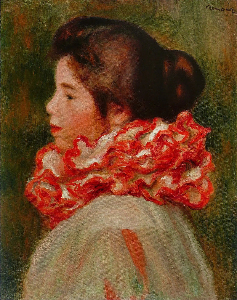 Mujer con el cuello rojo - Pierre-Auguste Renoir