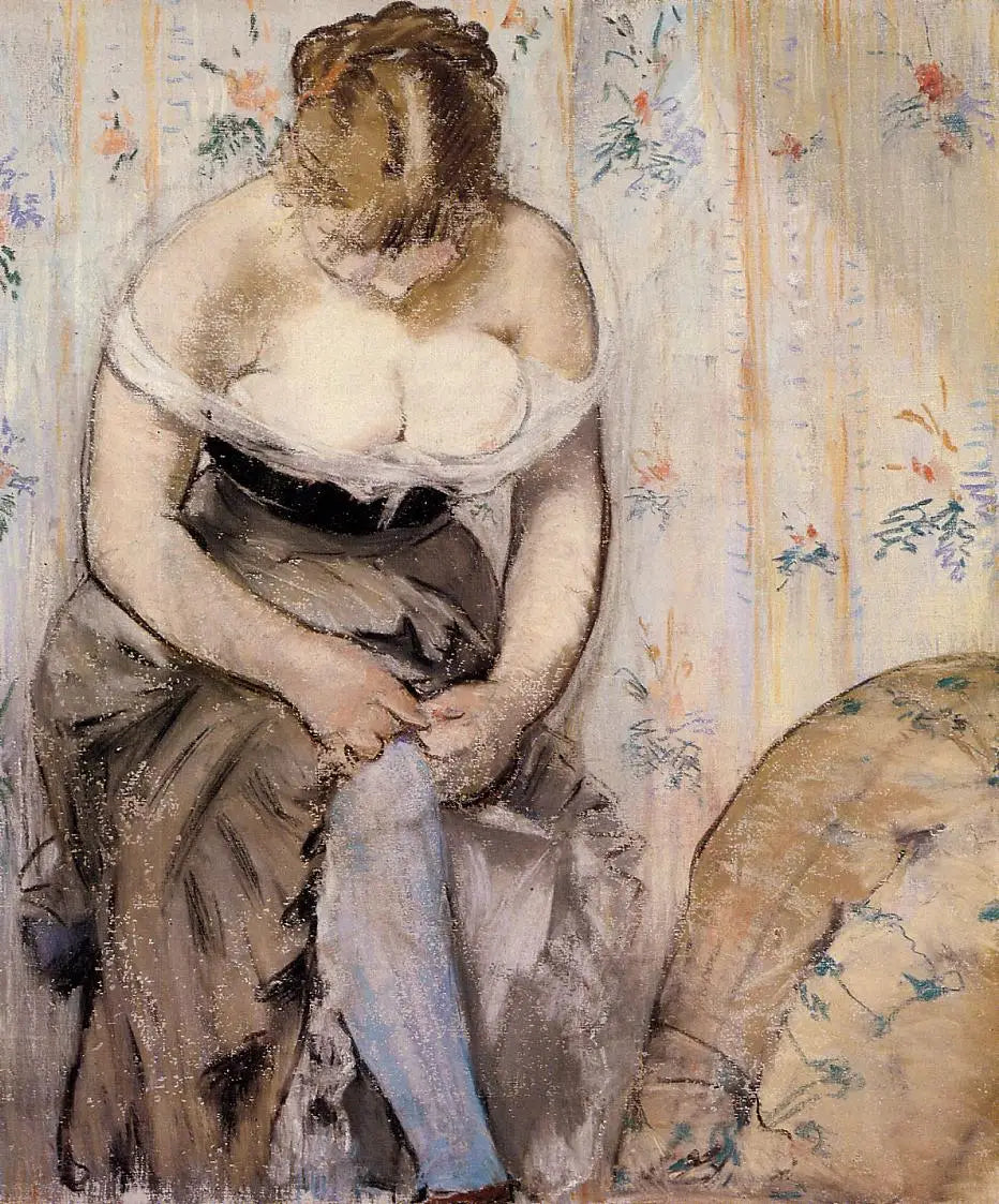 Femme à la Jarretière - Édouard Manet image 1 copie peinte à la main à l’huile
