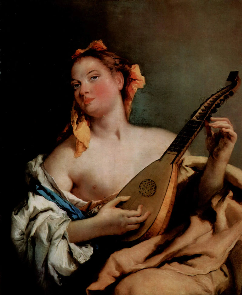 Mujer con la mandolina - Giovanni Battista Tiepolo