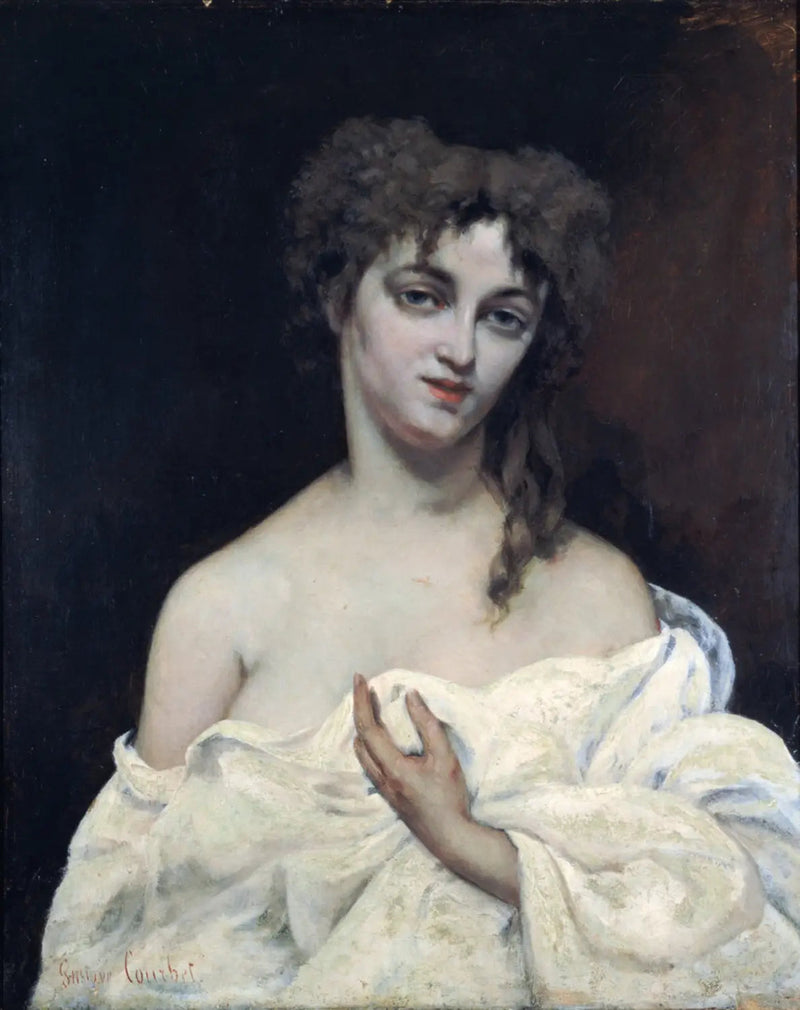 Mujer con el pecho desnudo - Gustave Courbet