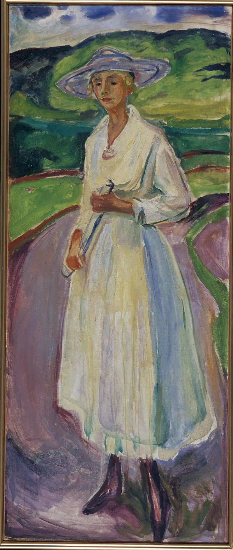 Mujer con vestido blanco - Edvard Munch