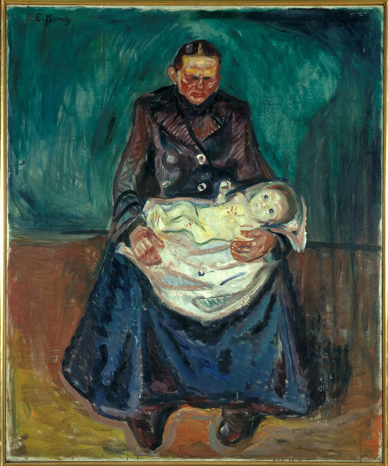 Mujer con el niño enfermo. Patrimonio - Edvard Munch