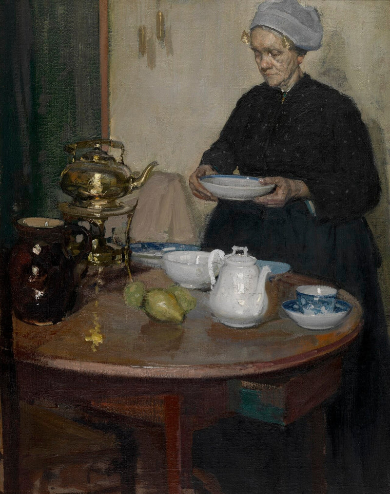 Mujer en la mesa - Richard Edward Miller