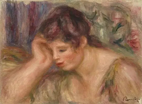 Mujer apoyada - Pierre-Auguste Renoir