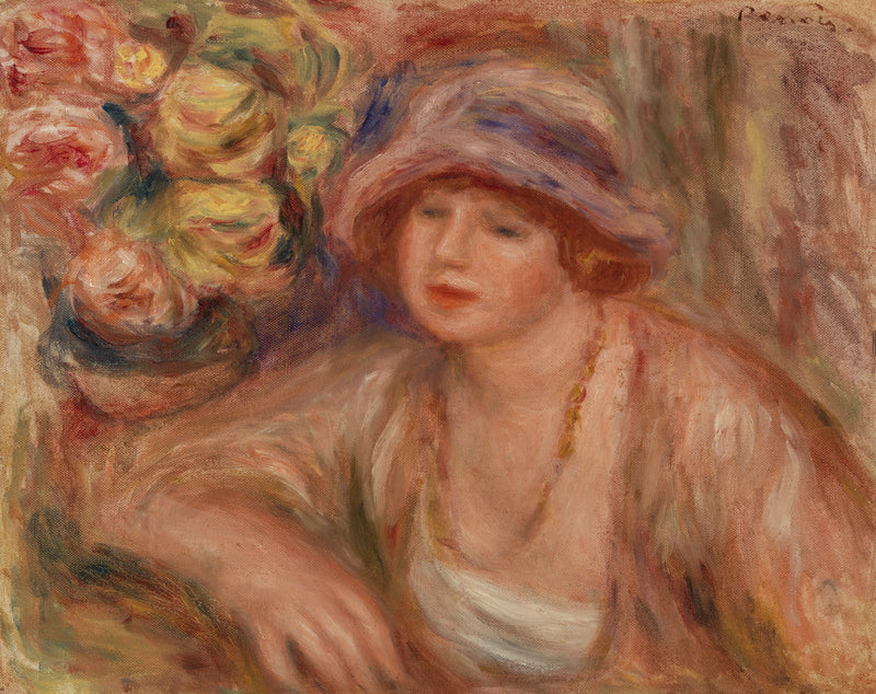 Mujer apoyada - Pierre-Auguste Renoir