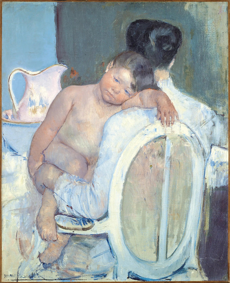 Mujer sentada con un niño en sus brazos - Mary Cassatt