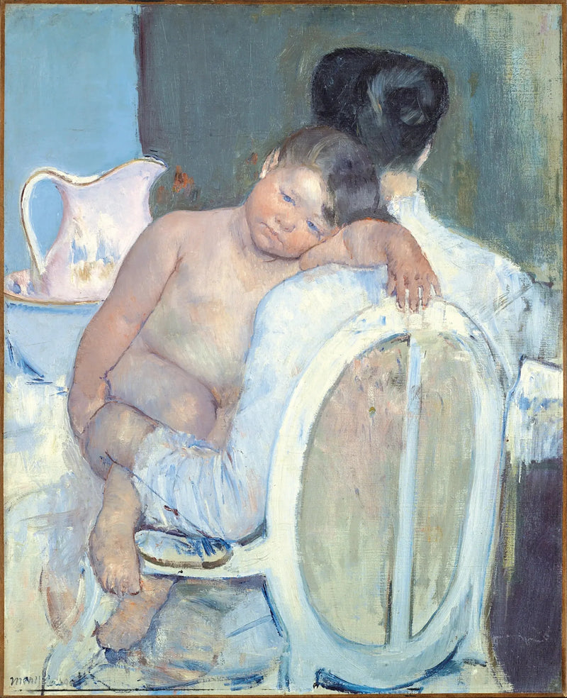 Mujer sentada con un niño en sus brazos - Mary Cassatt