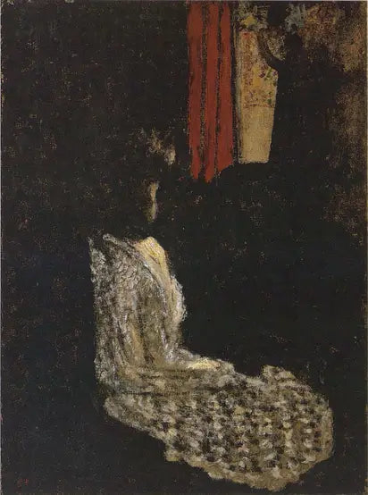 Mujer sentada en una habitación oscura - Édouard Vuillard