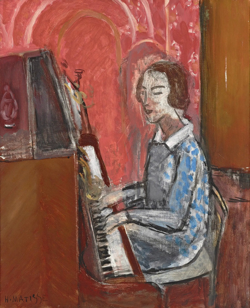 Mujer sentada frente a su piano - Henri Matisse