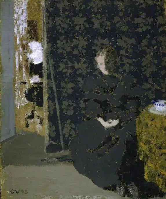Mujer sentada: taza de café - Édouard Vuillard