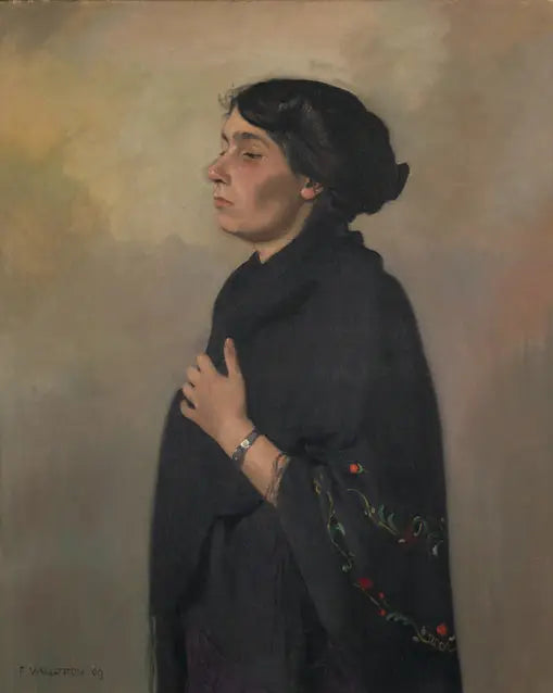 Mujer con chal negro - Félix Vallotton