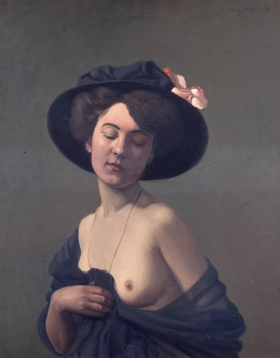 Mujer con sombrero negro - Félix Vallotton