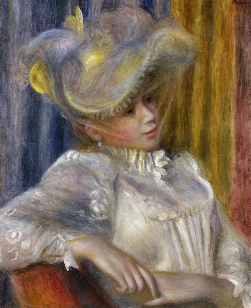 Mujer con sombrero - Pierre-Auguste Renoir
