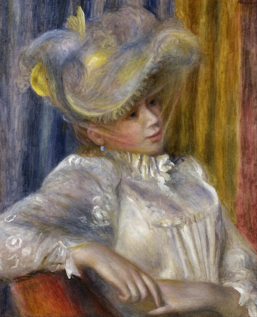Mujer con sombrero - Pierre-Auguste Renoir