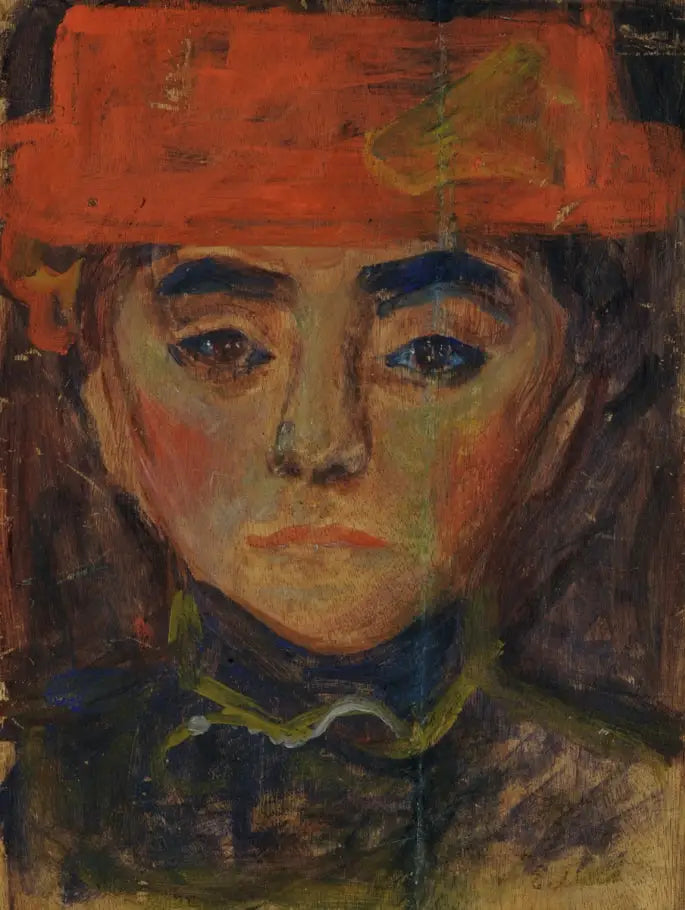 Mujer con sombrero rojo - Edvard Munch