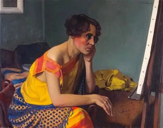 Mujer en caballete - Félix Vallotton