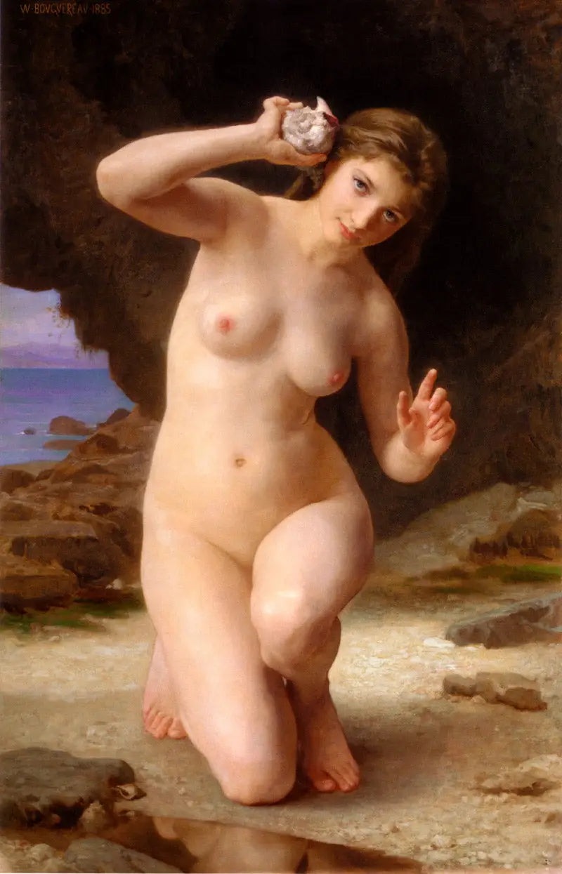 Mujer con Concha - Bouguereau