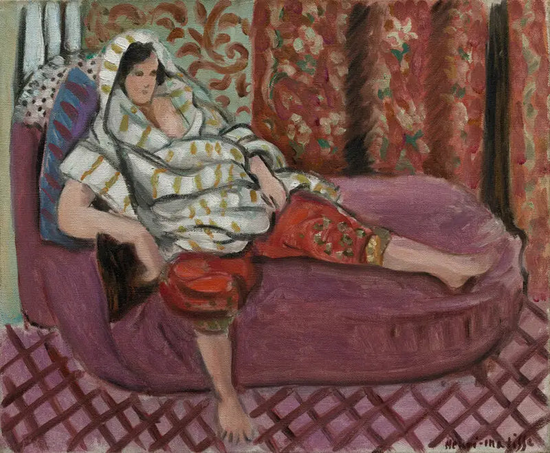 Mujer en diván rosa - Henri Matisse