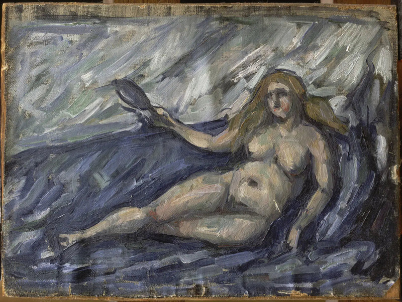 Mujer frente al espejo - Paul Cézanne
