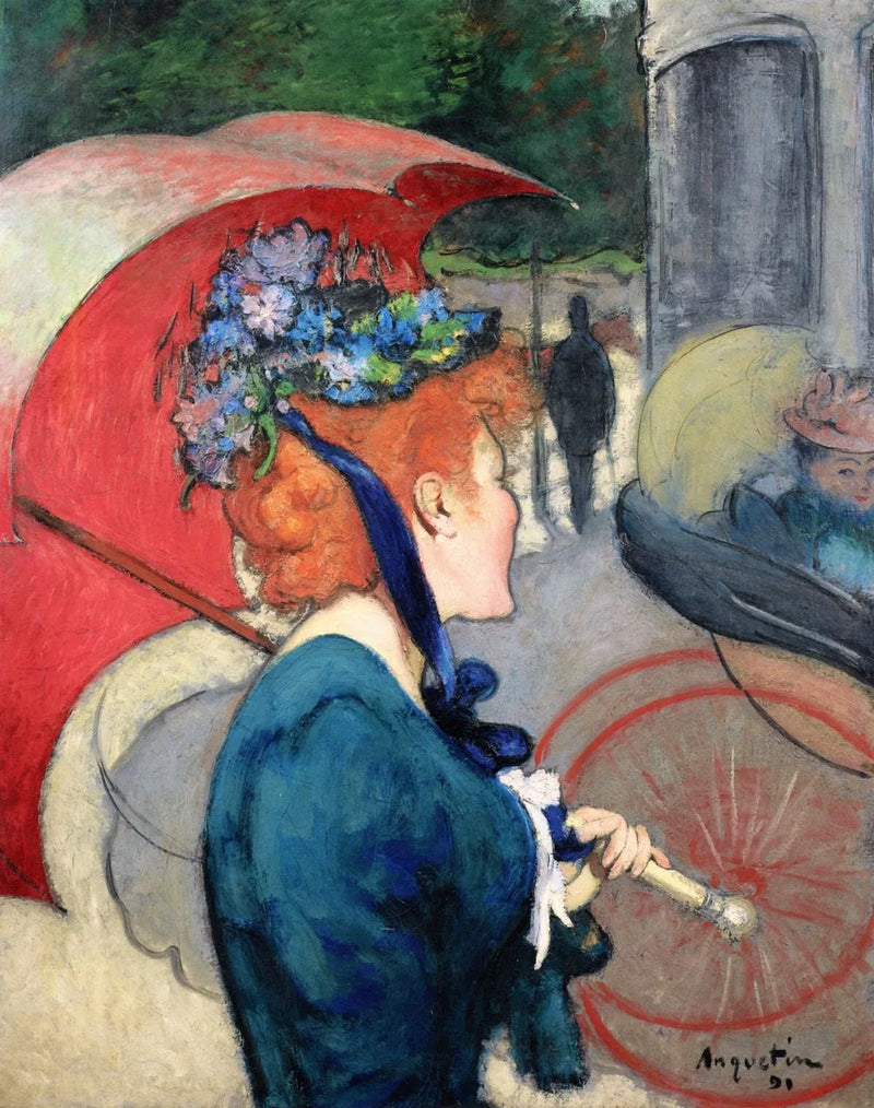 Mujer con paraguas - Louis Anquetin