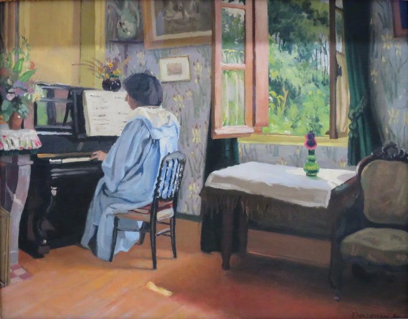 Mujer al piano - Félix Vallotton