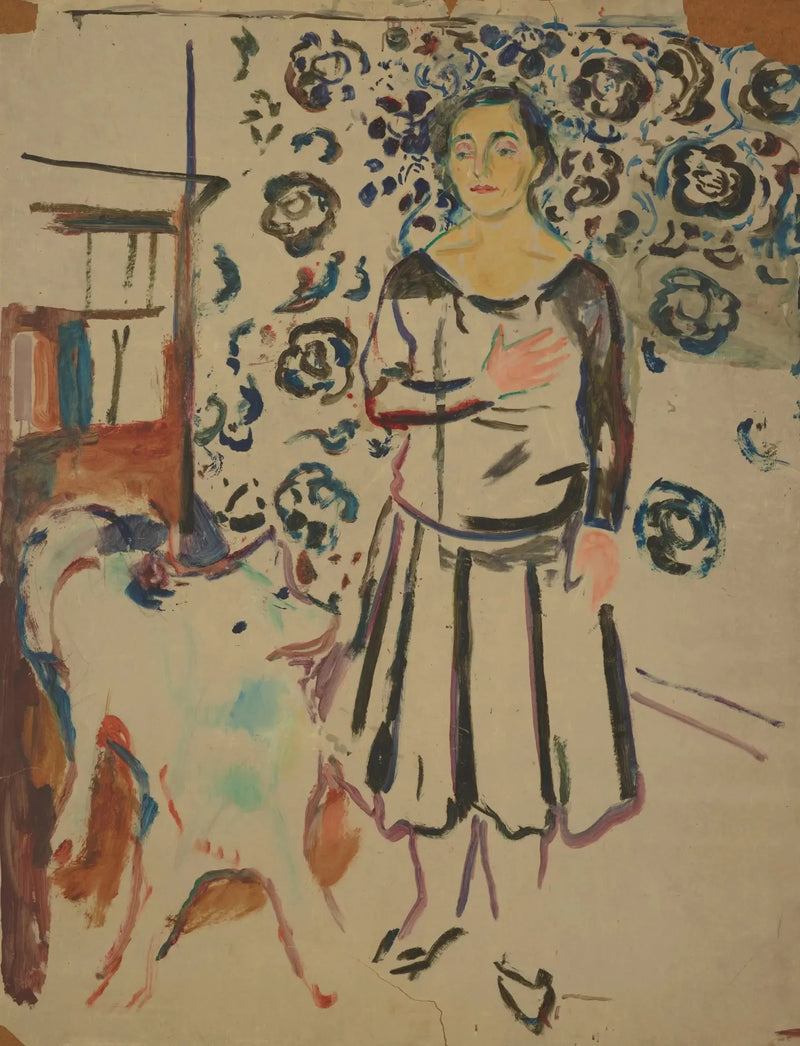Mujer con samoyedo - Edvard Munch
