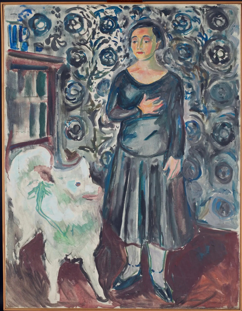 Mujer con samoyedo - Edvard Munch