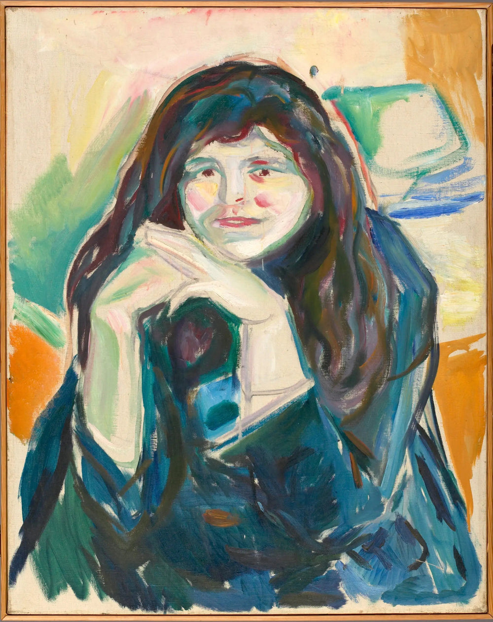 Femme aux cheveux détachés - Edvard Munch image 1 reproduction artisanale de tableau