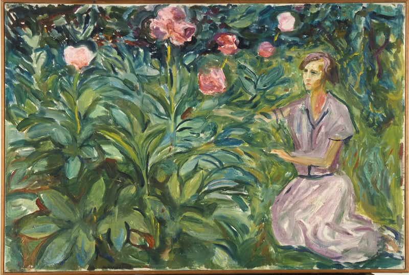 Mujer con peonías - Edvard Munch