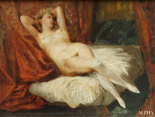 Femme avec des bas blancs - Eugène Delacroix - Reproductions de tableaux et peintures haut de gamme