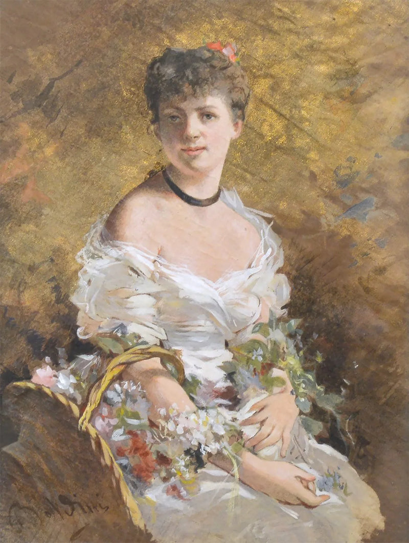 Mujer con flores - Giovanni Boldini