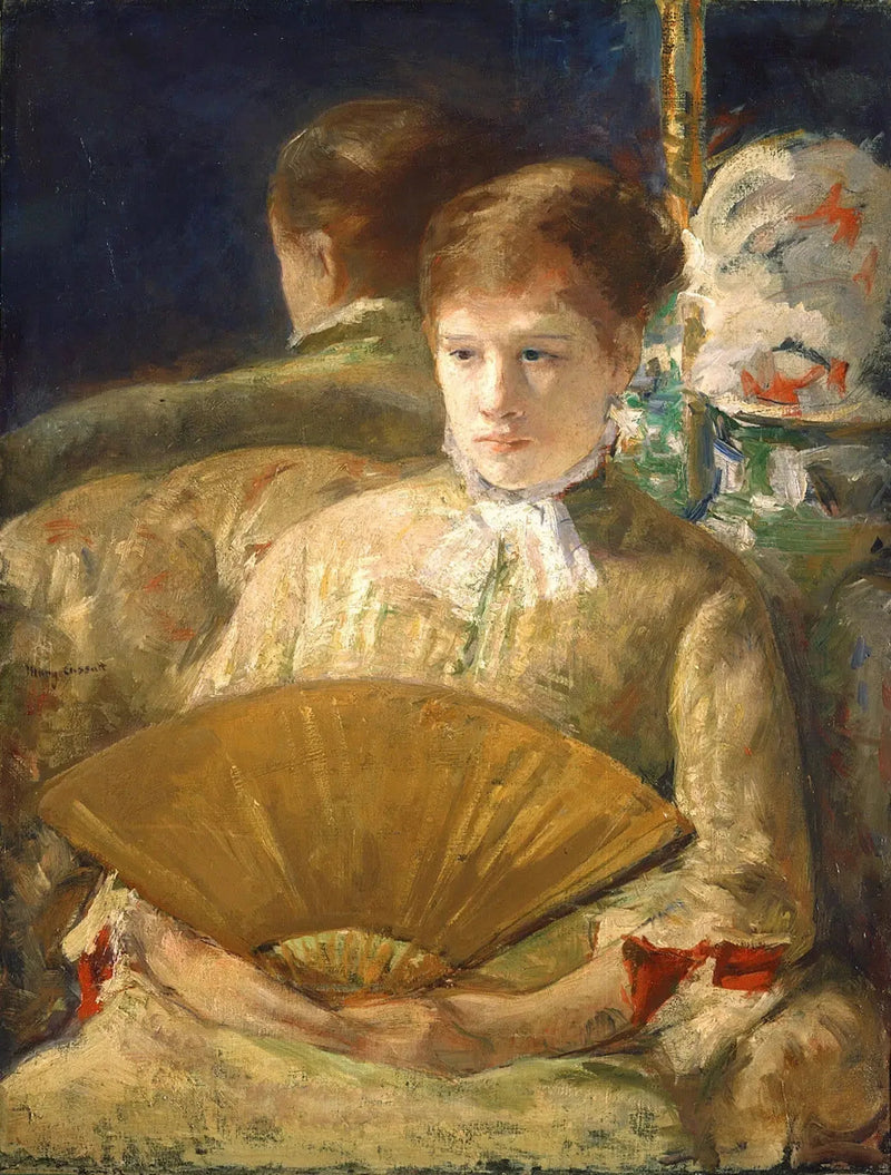 Mujer con un abanico - Mary Cassatt