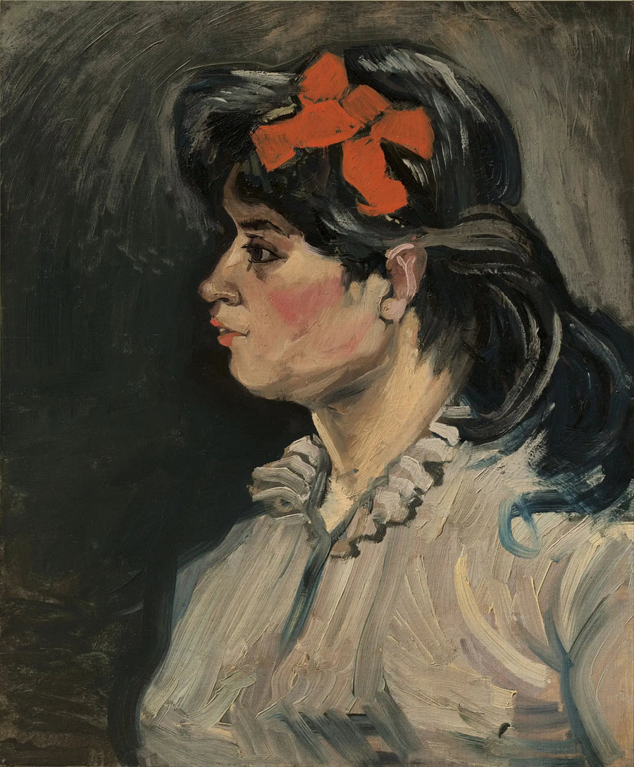 Mujer con una cinta roja - Vincent van Gogh