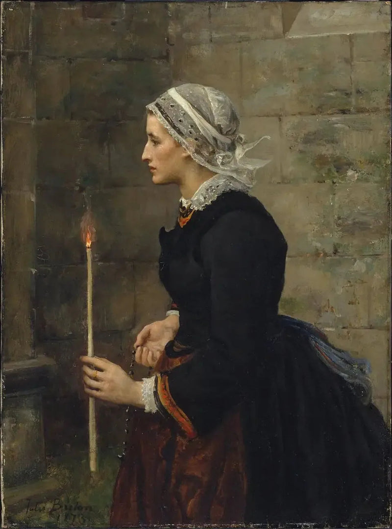 Mujer con una vela fina - Jules Breton