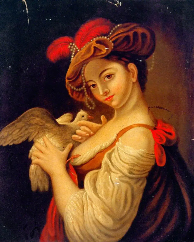 Mujer con una paloma - Louis Jean François Lagrenée
