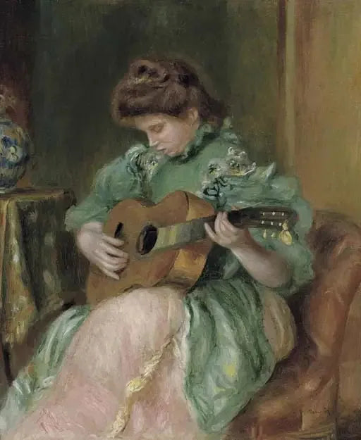 Mujer con una guitarra - Pierre-Auguste Renoir