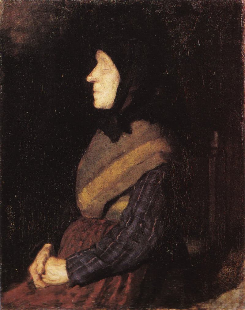 Mujer ciega, burro azul (Ane Christense Nielsdatter) - Anna Ancher