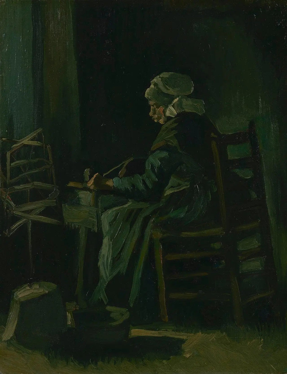 Femme bobinante du fil - Vincent van Gogh image 1 copie de tableau peinte à la main